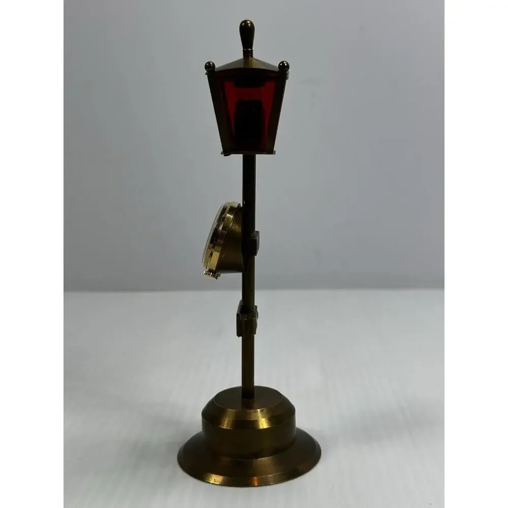 Vintage Pontifa Lever Alarm 17 Jewel Swiss Watch Lamppost Working Clock & Light‎
